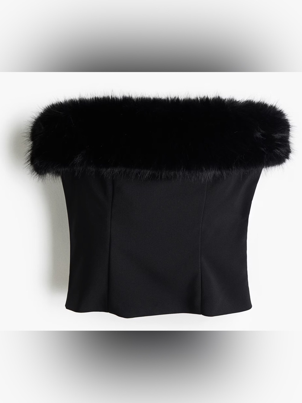 NWT H&M Faux Fur Bandeau Top
